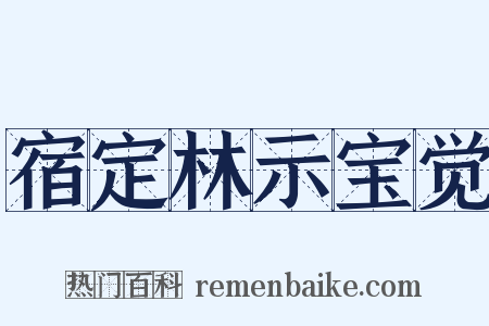宿定林示宝觉是什么意思的图片